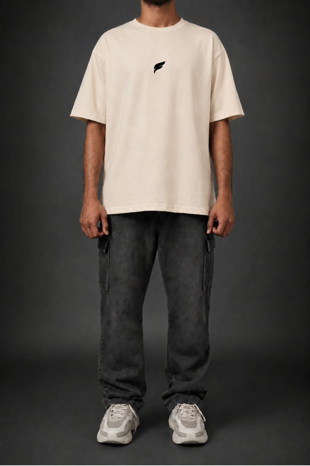 SOLIDS - Beige Oversized T-shirt