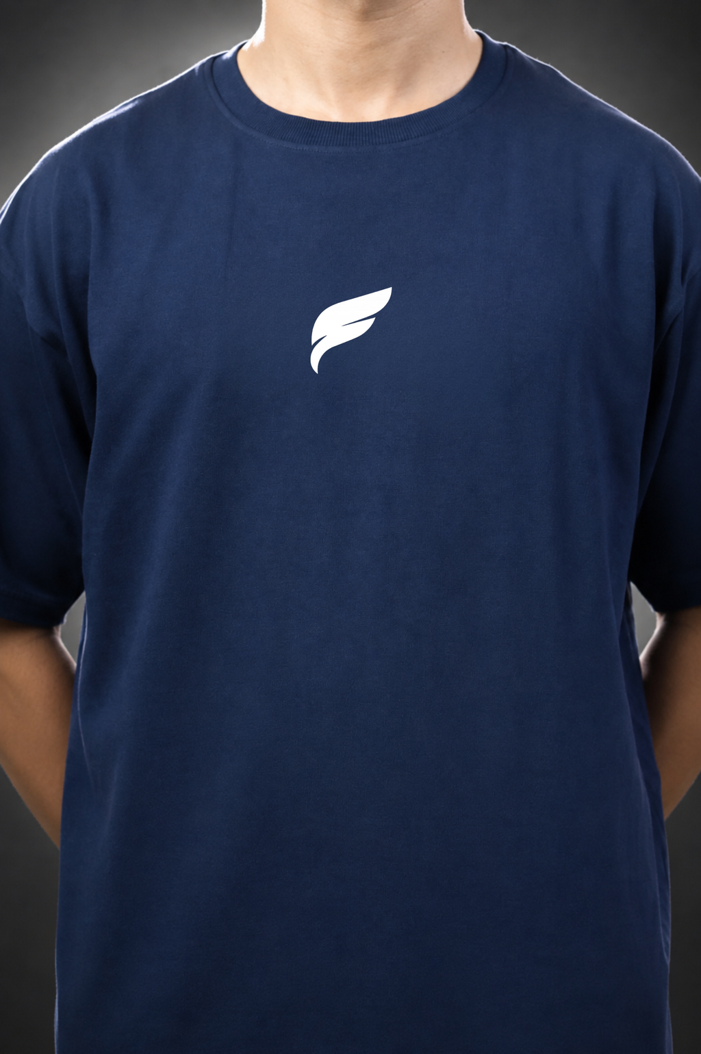 SOLIDS - Navy Blue Oversized T-shirt