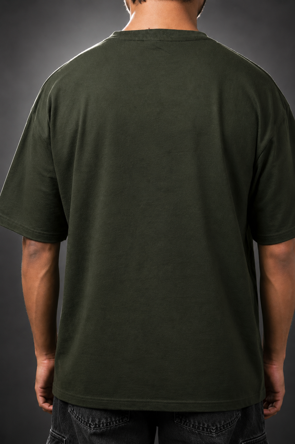 SOLIDS - Olive Green Oversized T-shirt