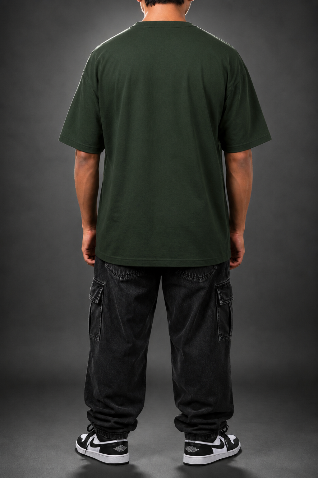 SOLIDS - Olive Green Oversized T-shirt