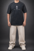 THE WATCHER - Black down shoulder T shirt