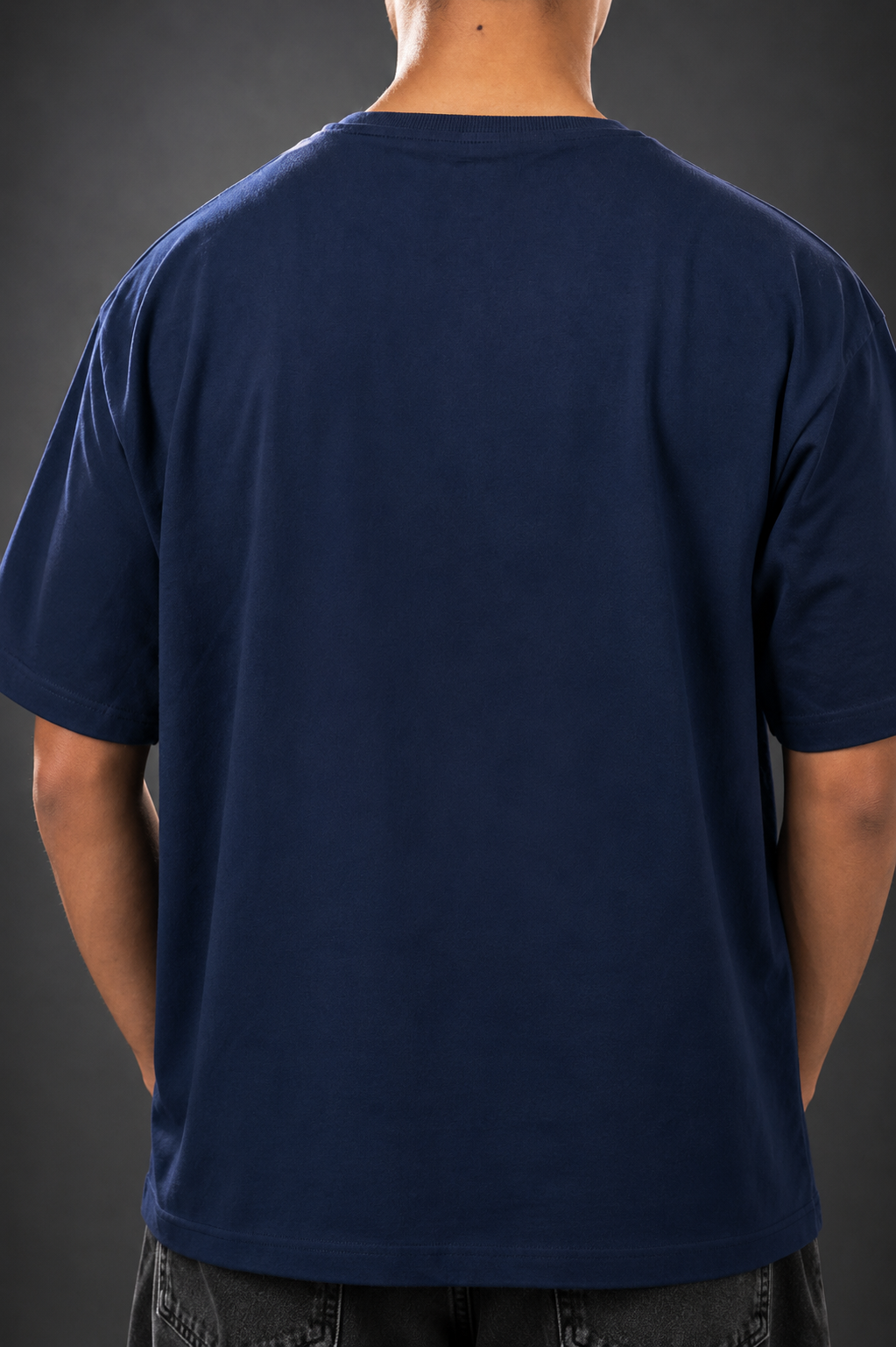 SOLIDS - Navy Blue Oversized T-shirt